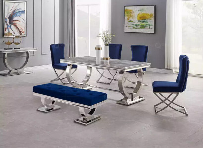 Luxury Dining Table Column Table Dining Tables Dining Room Table Silver 200x100